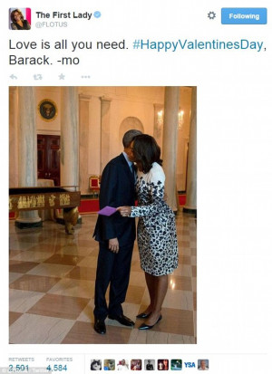 Presidential love: This is the message Michelle Obama tweeted to her ...