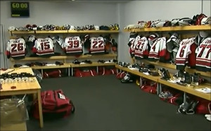 College Hockey Locker Room