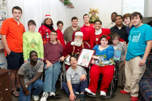 Santa Pays Visit Bob Jones...