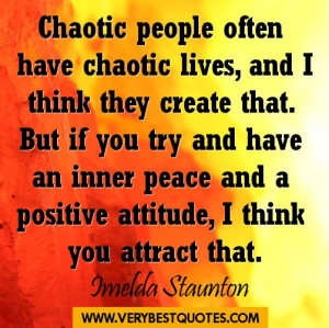 Inner Peace and positive attitude quote