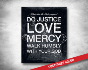 Wall Art - Inspirational Quote - Bible Verse - Micah 6 Do Justice ...