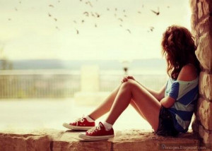 Sad, alone, girl, waiting, someone, short, cute