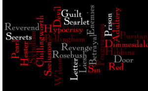 made a Scarlet Letter wordle (www.wordle.net). In this wordle, I put ...