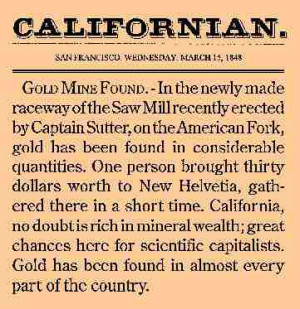 California Gold Rush...