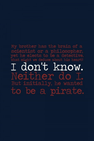 Mycroft Holmes and John Watson from Sherlock, talking about Sherlock ...