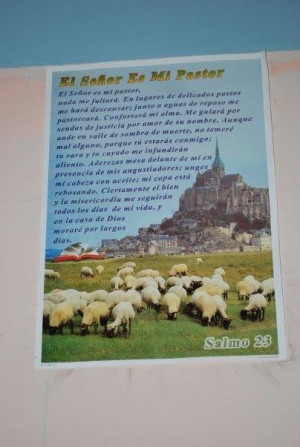 Bible verse in Spanish in Ecuador