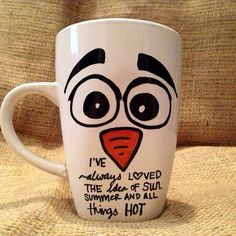 ... quote Disney Olaf Frozen costume inspired character coffee mug on Etsy