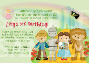 Wizard of Oz Birthday Invitations by CapturedbyJessPrints on Etsy, $10 ...