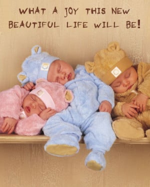 Nice new baby image with yellow skin babies and quote: what a joy new ...