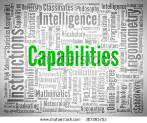 Capabilities Word Showing Ability Skills And Skill - stock photo