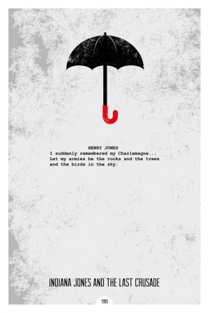 Grunge Minimalist Posters Illustrating Famous Movie Quotes