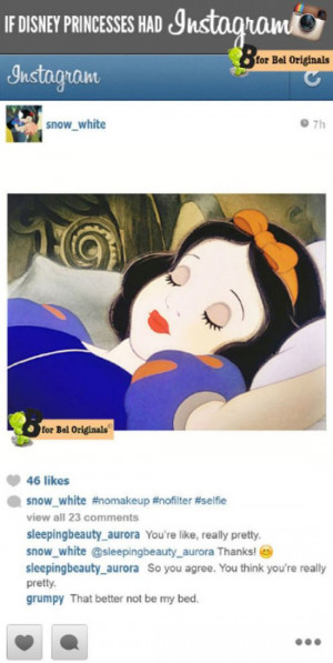 Disney princesses on Instagram — too good!