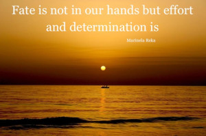 ... But Effort And Determination Is ” - Marinela Reka ~ Success Quote