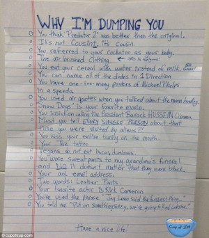 ... 20 hilarious reasons she can't stand to be with her boyfriend anymore