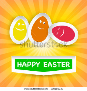 stock-photo-smiley-easter-eggs-and-happy-easter-greeting-on-sun ...