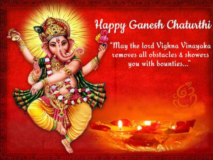 Ganesh Chaturthi Pictures with Quotes - Ganesha Quote Images ...