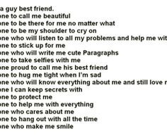 yes i want a guy best friend More