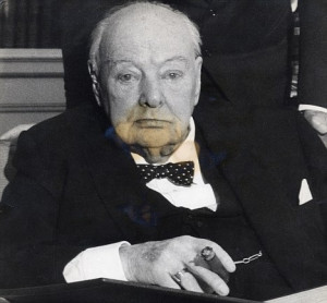 Winston Churchill photographed after being made an Honorary Citizen of ...