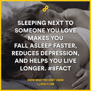 Sleeping next to someone you love