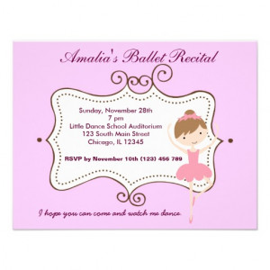 Decreto del ballet invitacion personal de Zazzle.es