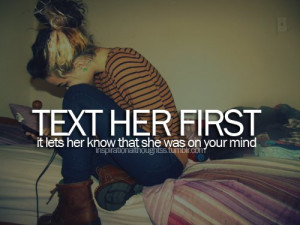 girl, love, pretty, text, text her first