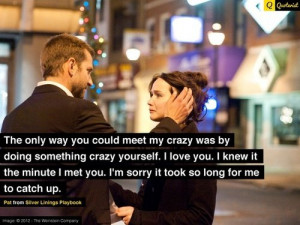 Bradley Cooper, Jennifer Lawrence, silver linings playbook quotes