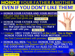 Honor Your Father And Mother For Kids Of 