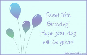 16th Birthday Card Sayings