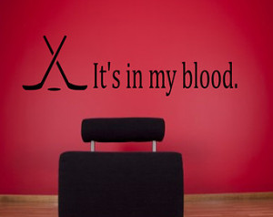 ... hockey wall decal, hockey decor, hockey sticks, boys room decor, girls