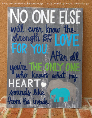 Custom, Hand-Painted sweet quote for baby nursery on distressed wood ...