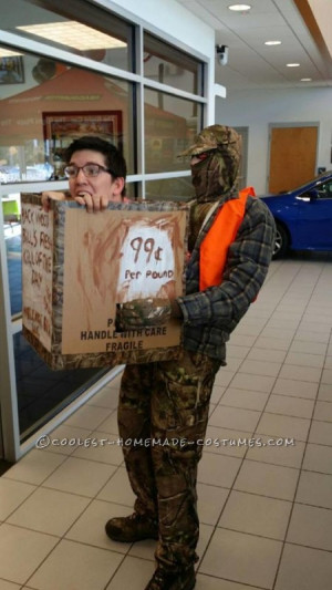Funny Man in a Box Costume - 1