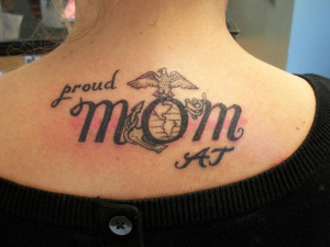 My Proud Marine mom tattoo