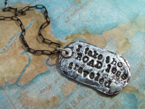 Inspirational Quote Jewelry, Take The Road Less Traveled, MINI ID Tag ...