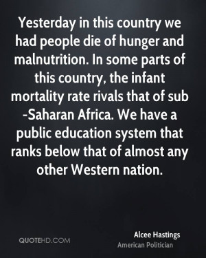 ... sub-Saharan Africa. We have a public education system that ranks below