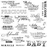 Fiskars 8-Inch by 8-Inch Quote Clear Stamps, Precious Baby