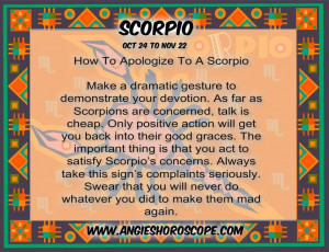 Scorpio - How To Apologize To A Scorpio