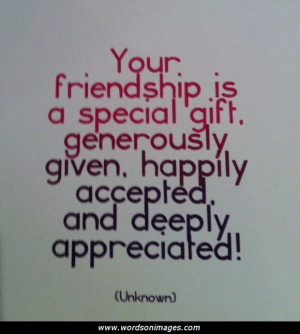 Friendship thank you quotes