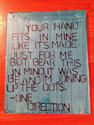 ... quotes or poems! I did song lyrics to one directions little things