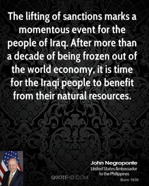 The lifting of sanctions marks a momentous event for the people of ...