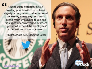 Howard Schultz, CEO Starbucks Coffee #customerservice #quotes