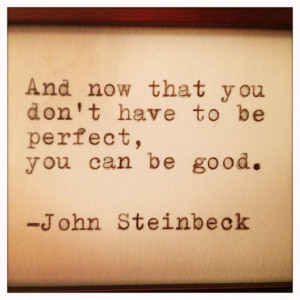 John Steinbeck East of Eden Quote Made on Typewriter and Framed