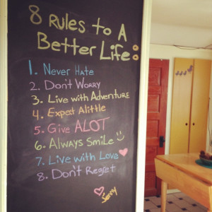 Household chalkboard quotes