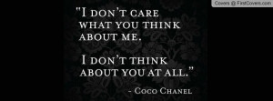 Coco Chanel quotes Profile Facebook Covers