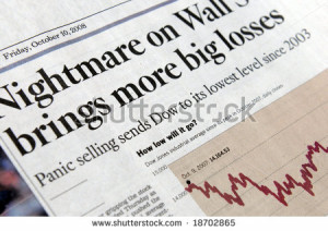 Nightmare On Wall Street - Financial Market Concept Image With