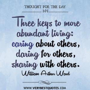 Thought For The Day: Three keys to more abundant living