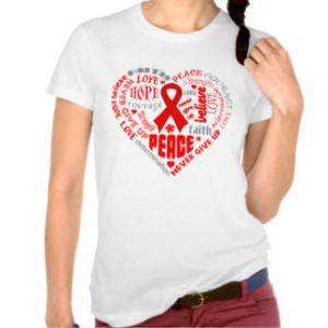 Heart Disease Awareness Heart Words Shirt
