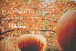 October Art Print, quote, Anne of Green Gables, pumpkins, orange ...