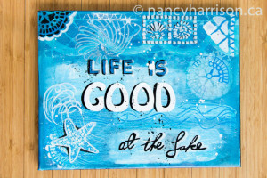 Lake House Decor Quote - Life Is Good At The Lake - Beach Cabin Art ...