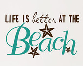 Life is Better at the Beach Wall Decal / Beach Decor/ Vinyl Lettering ...