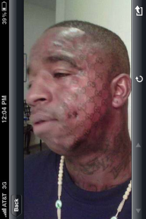 This guy takes face tattoo’s to a whole other level. Gucci should ...